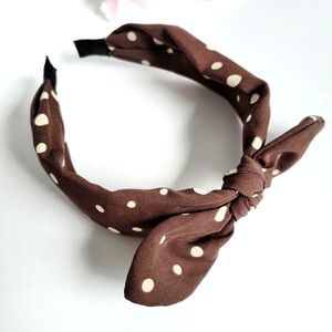 Brown, Polka Headband